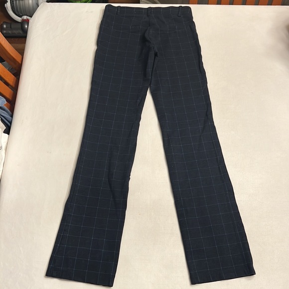 Betabrand plaid boot cut pull on yoga dress pants - Picture 3 of 5